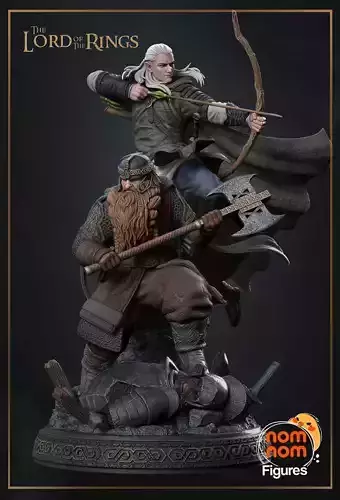 Gimli and Legolas - Lord of the Rings 3D print model