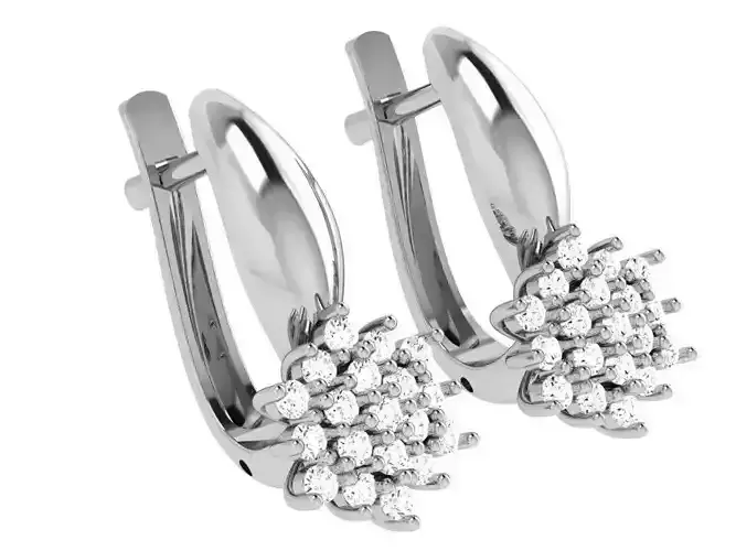 Round Cluster Earring 4605