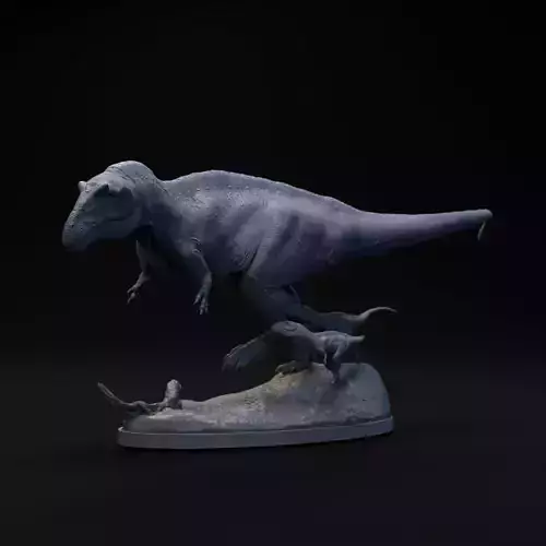 Acrocanthosaurus family 1-35 scale pre-supported dinosaur 3D print model