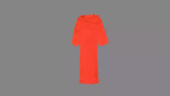 Long dress outfit 3D model