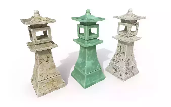 Concrete stone lantern