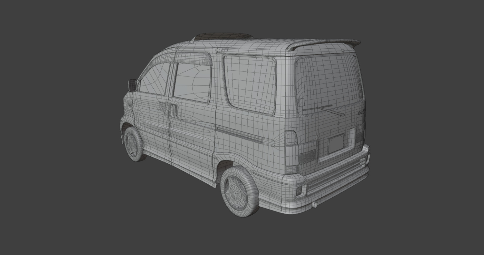 3D model Daihatsu Atrai 7 Toyota Sparky 2001 VR / AR / low-poly