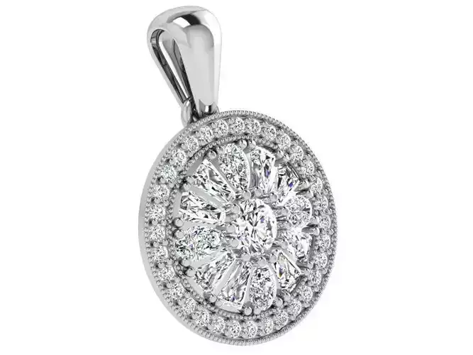 Circle Halo Pendant 4618