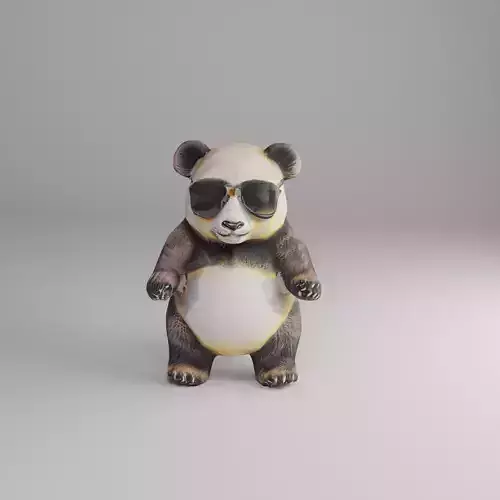 Stylish Panda With Glasses