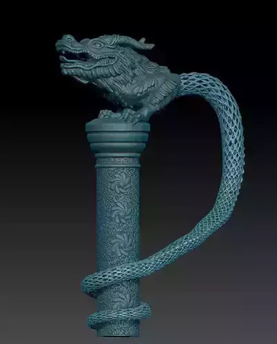 Dragon on a stand with lace tail
