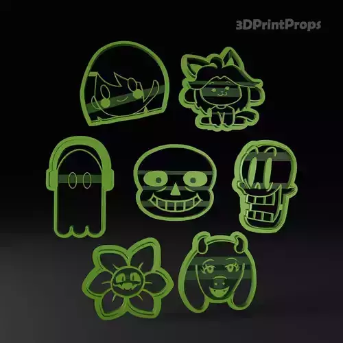 Undertale themed Cookie Cutters 3D print model