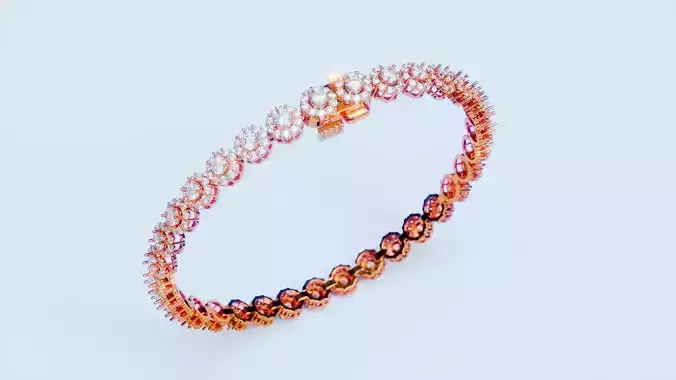 Tennis bracelet box clasp 7 3D print model