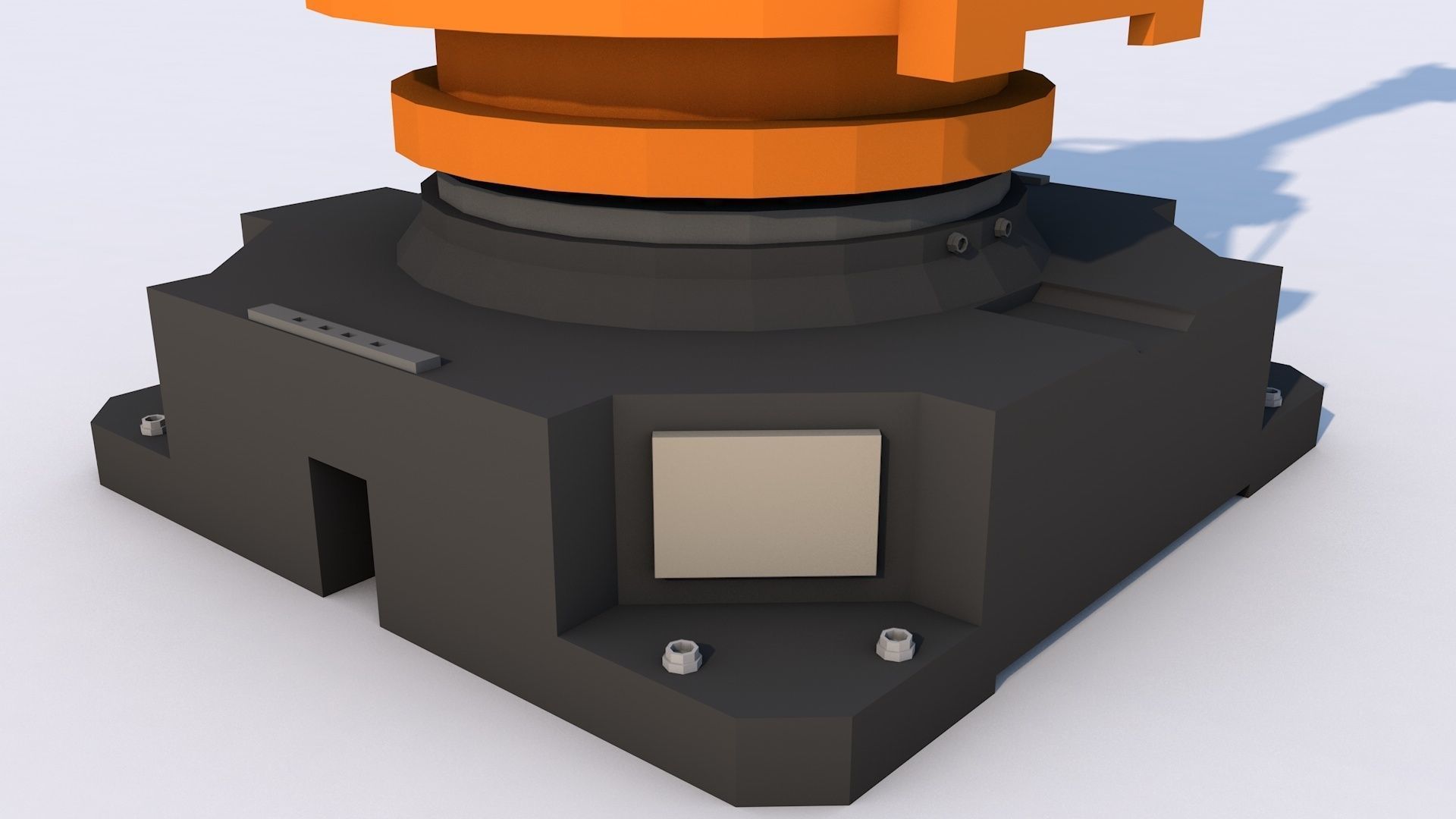 Industrial Robot Arm Low-poly 3D model_4