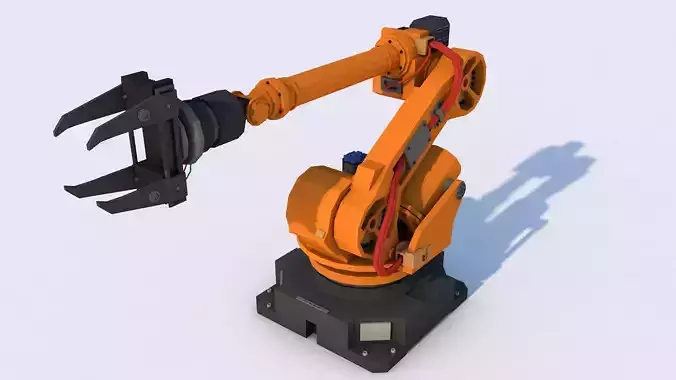 Industrial Robot Arm Low-poly 3D model