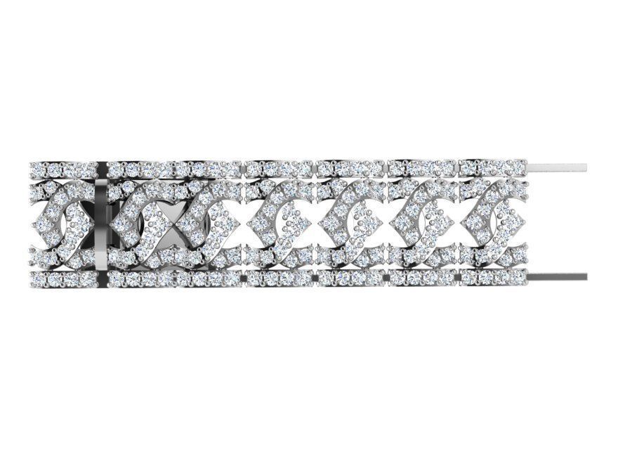 Diamond Chain Bracelet 4629 3D print model_2