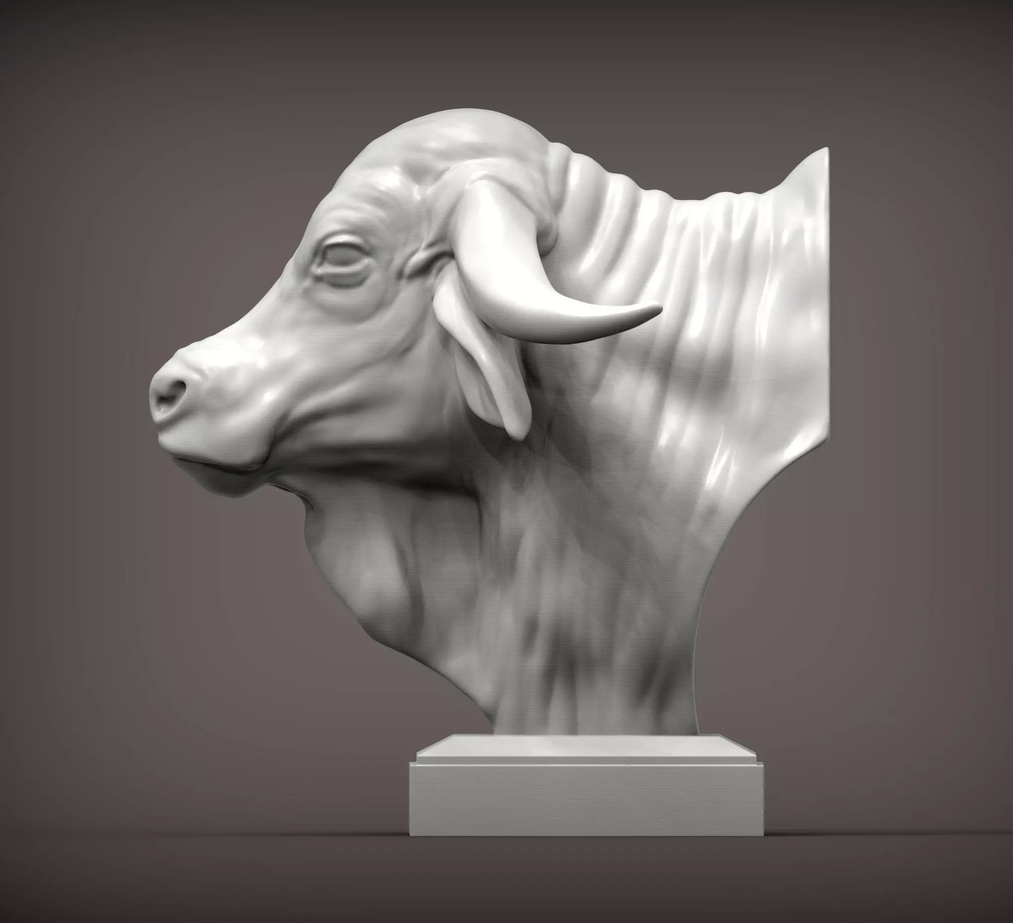 Gyr Bull bust 3D print model