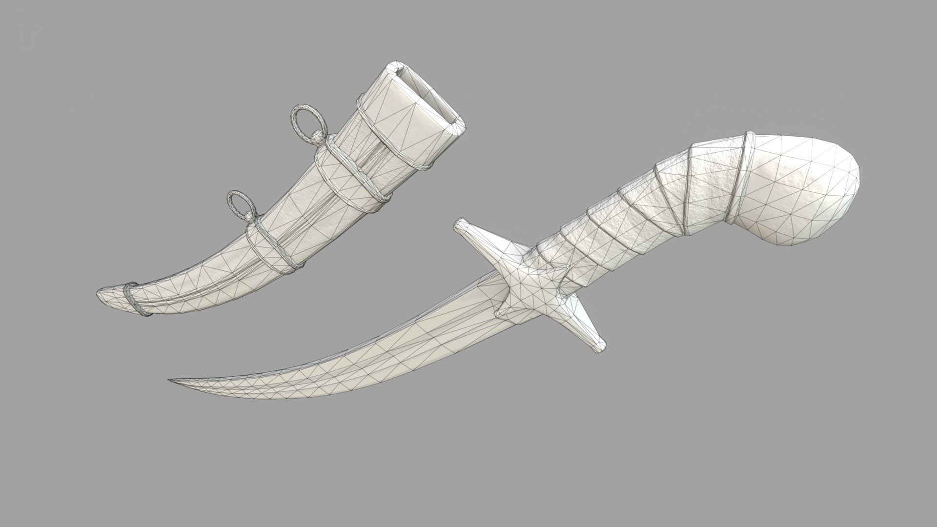 Pirate Saber Low-poly 3D model_21