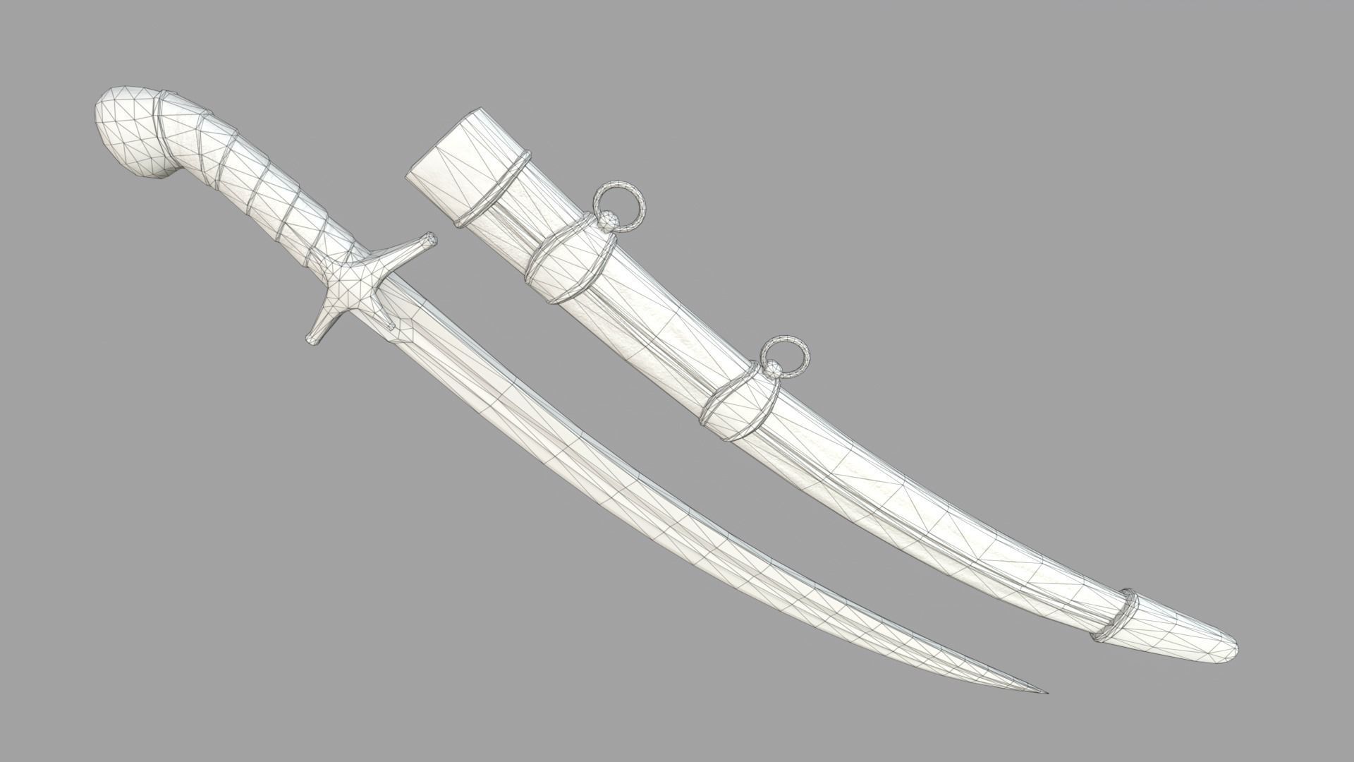 Pirate Saber Low-poly 3D model_20