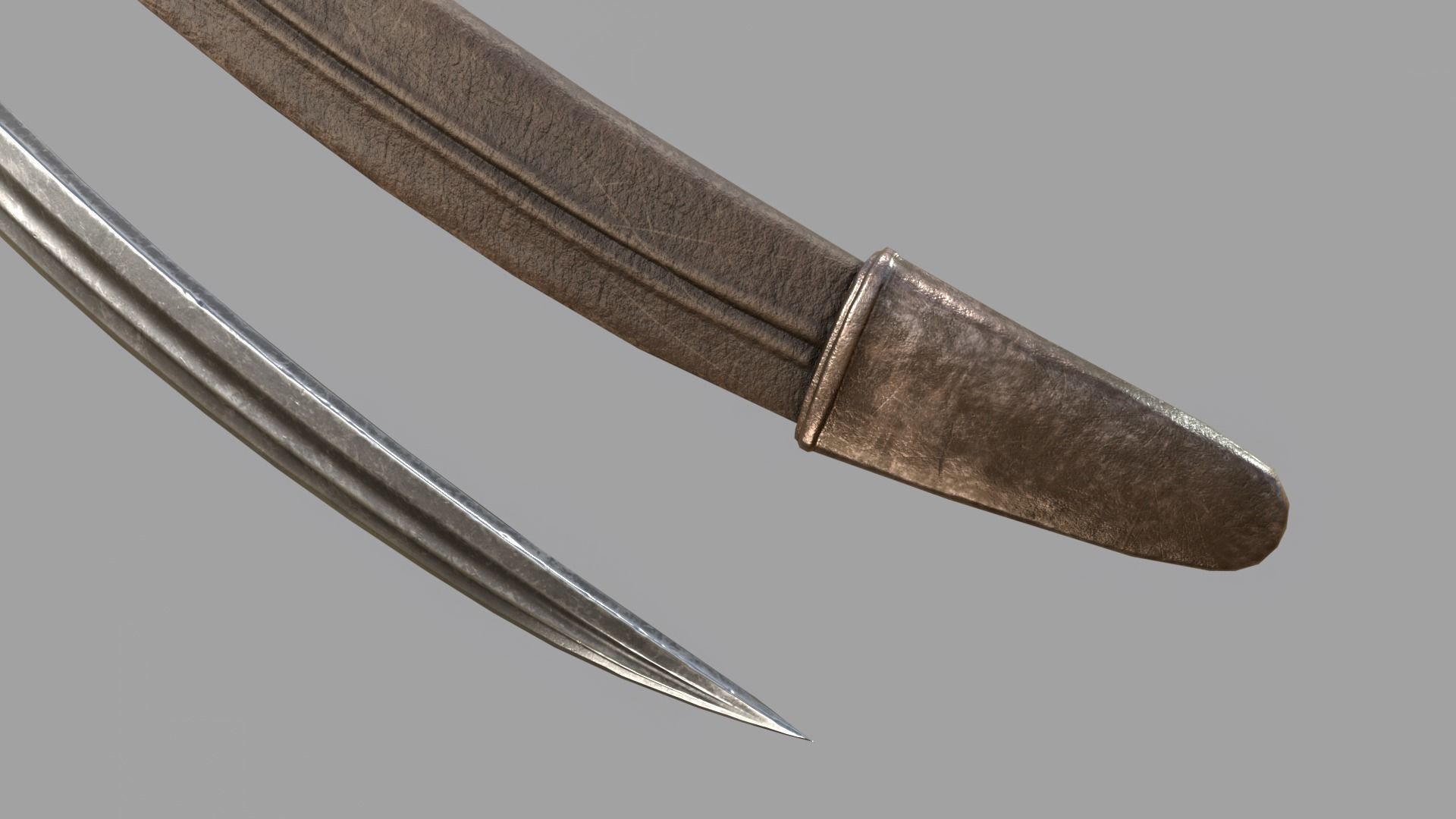 Pirate Saber Low-poly 3D model_9