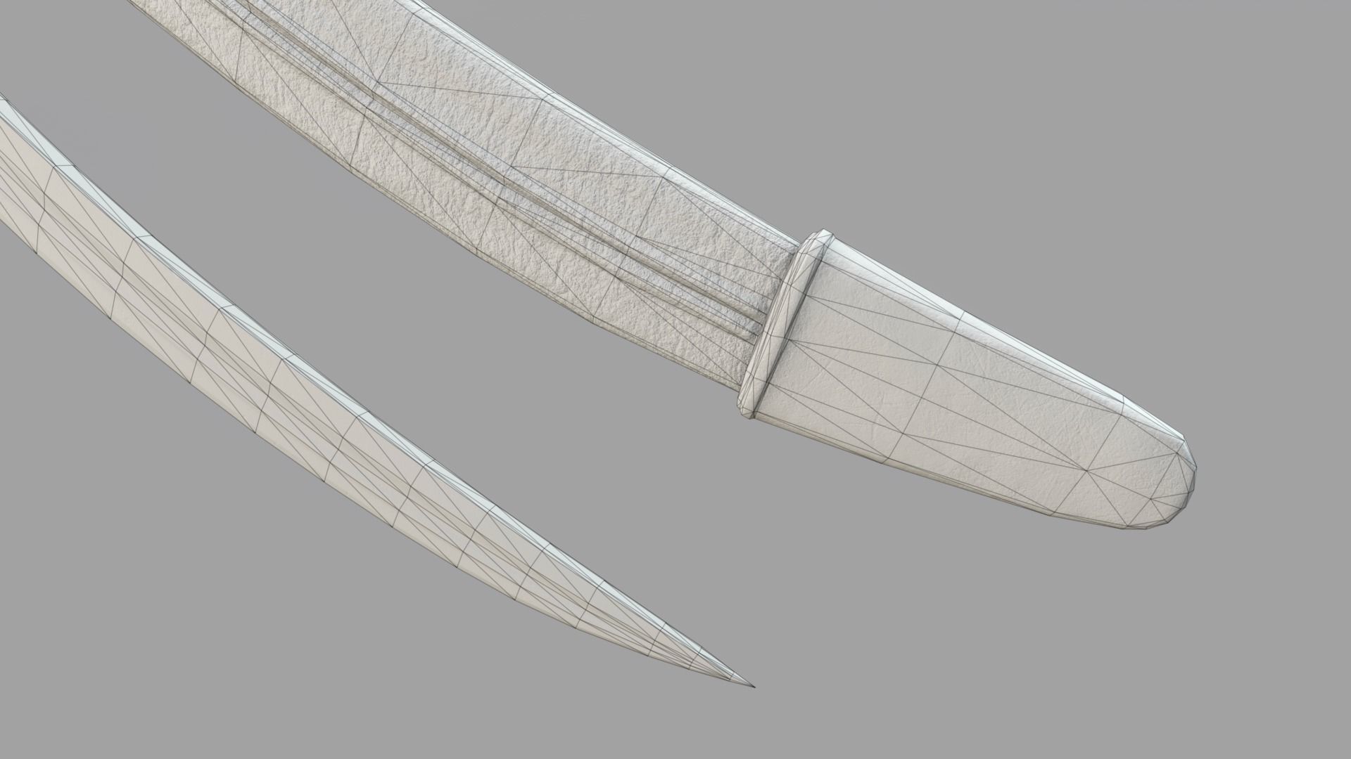 Pirate Saber Low-poly 3D model_26