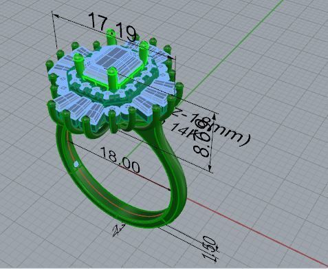 Cluster Ring 4634 3D print model_7