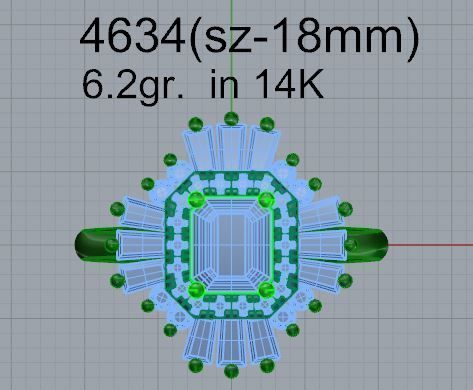 Cluster Ring 4634 3D print model_4