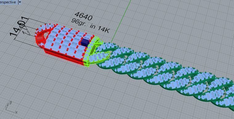 Cumin Chain Bracelet 4640 3D print model_7