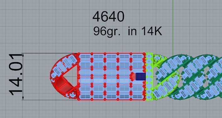 Cumin Chain Bracelet 4640 3D print model_4