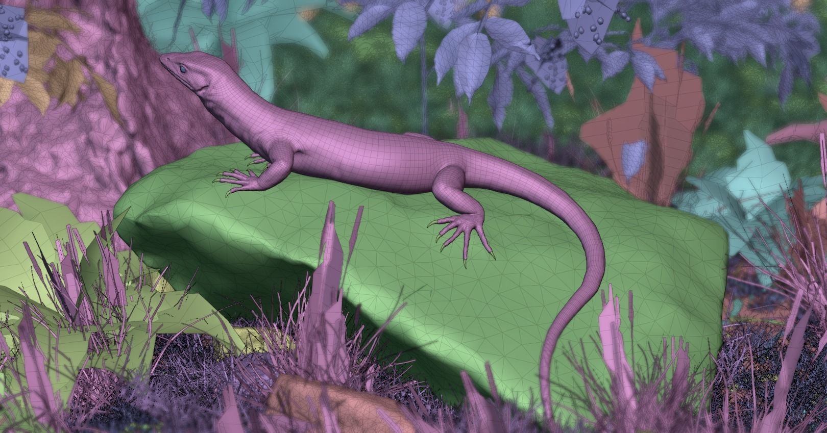 Ackie Monitor Lizard Reaistic 3D model  Rigged and Animated  Low-poly 3D model_9