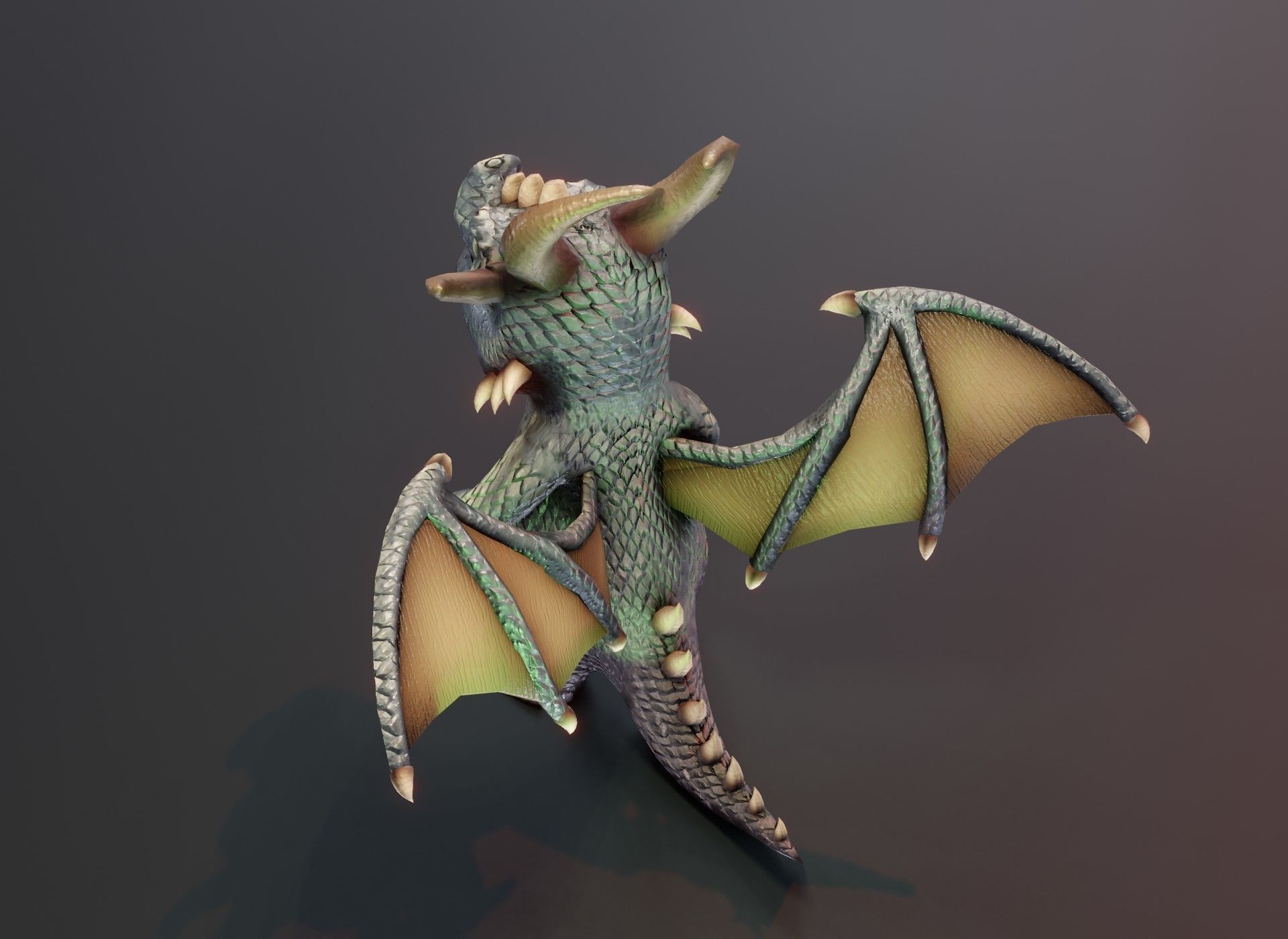 Cartoon Iron Dragon 3D Model Low-poly 3D model_8