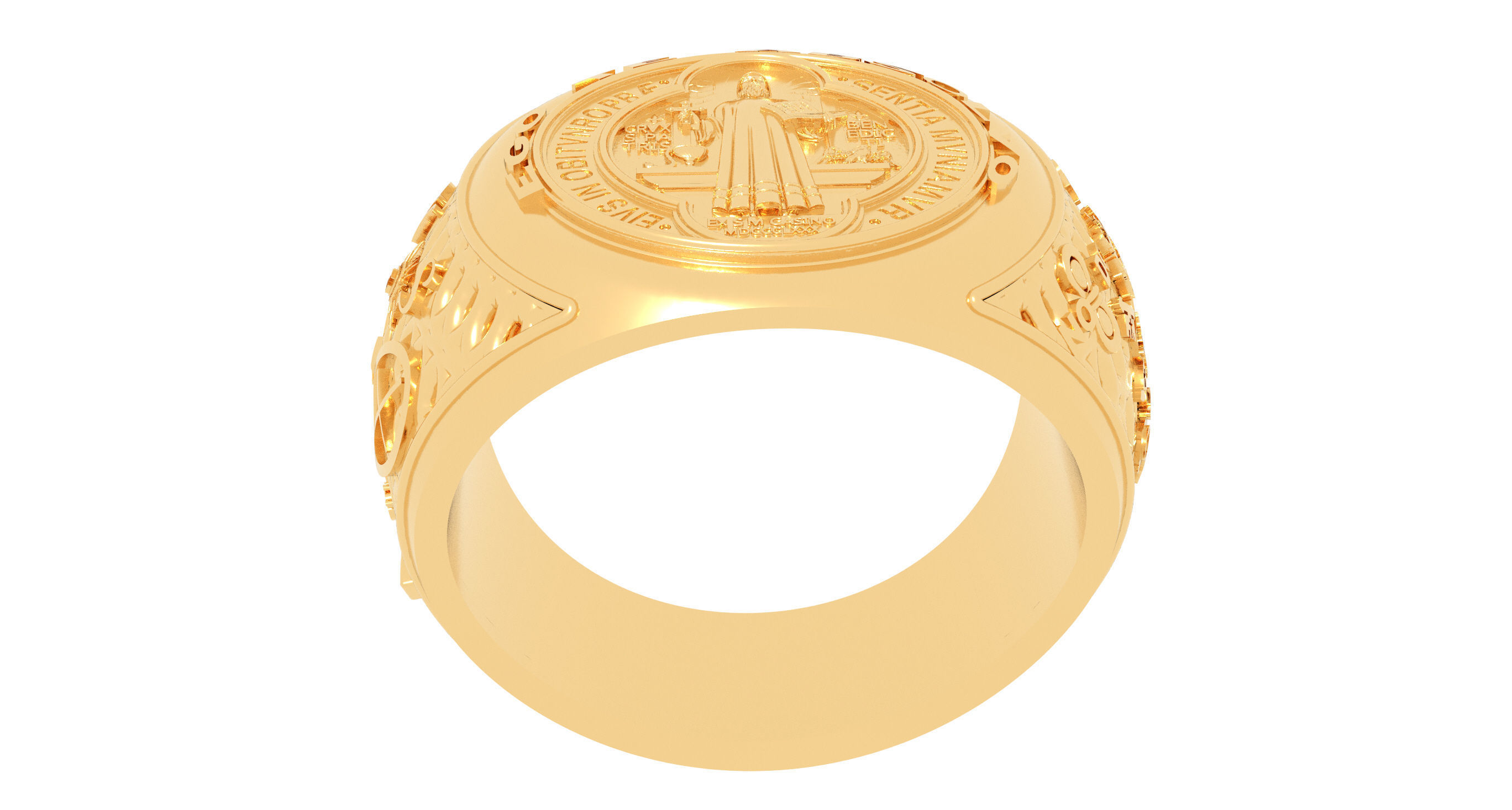 anillo san benito  3D print model_3