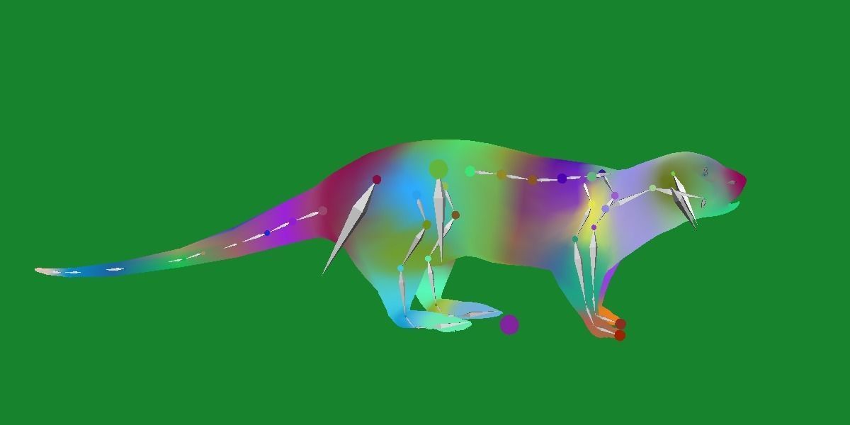 Sea Otter Mammal  Low-poly 3D model_21