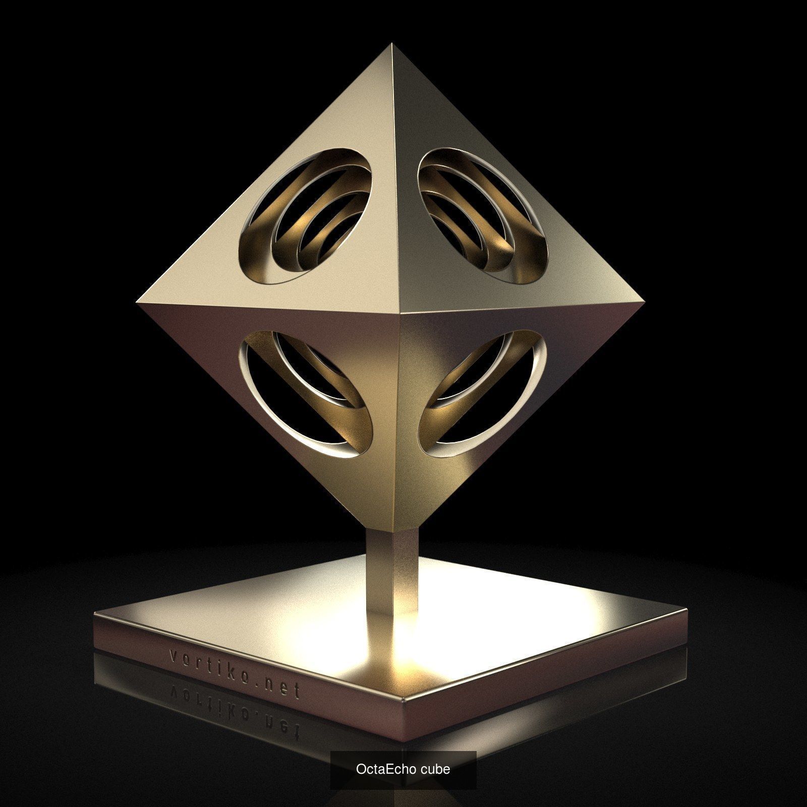 6 Platonic Sculptures 3D Model Collection_5