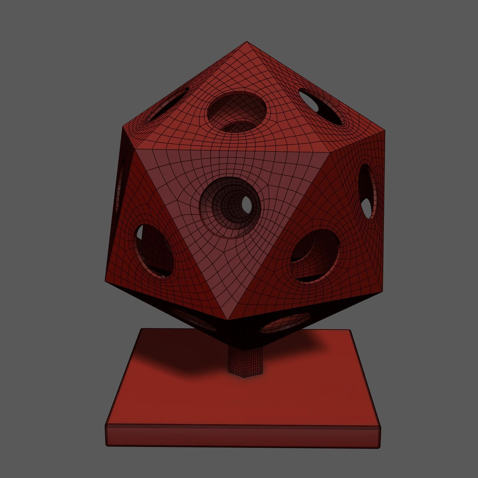 6 Platonic Sculptures 3D Model Collection_11