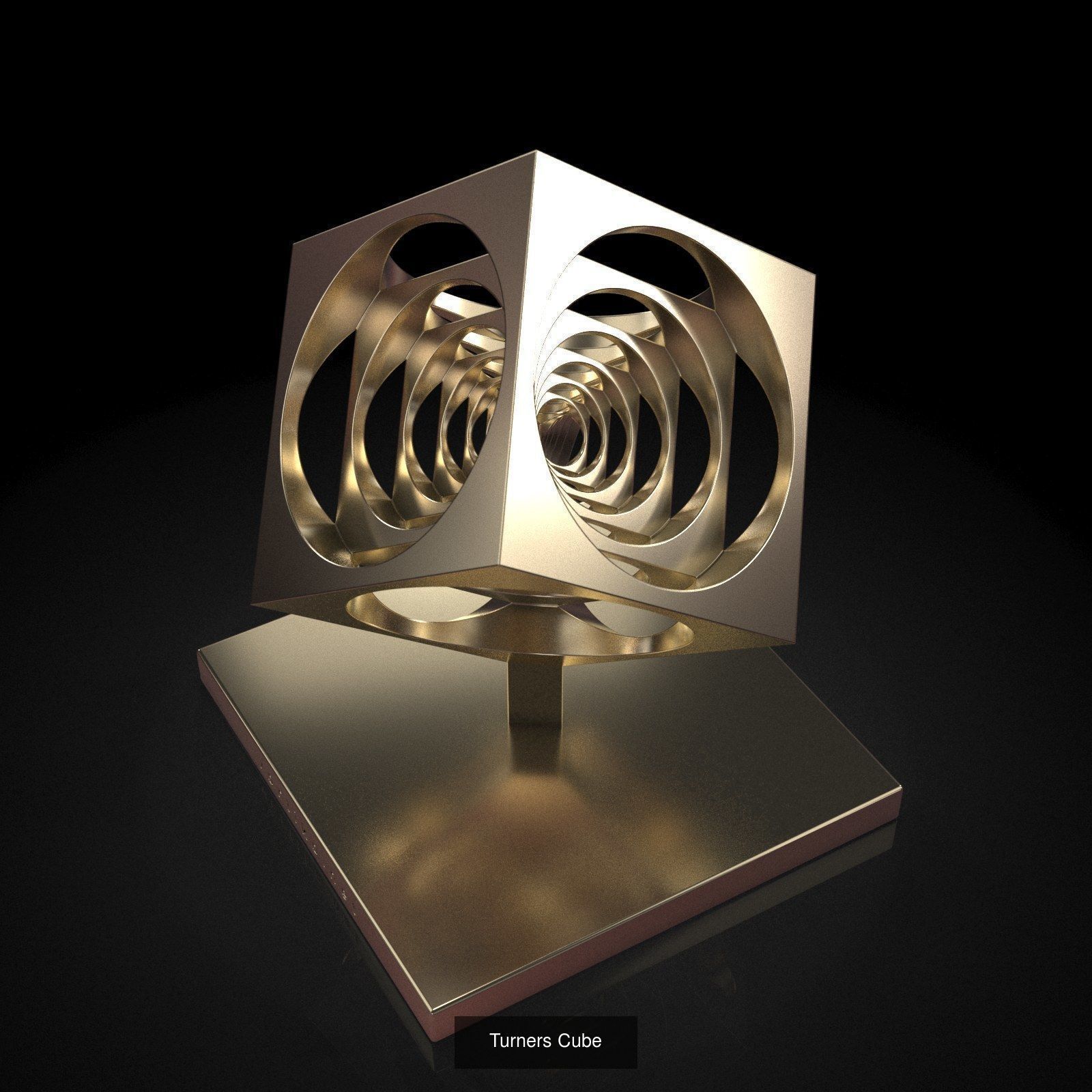 6 Platonic Sculptures 3D Model Collection_6