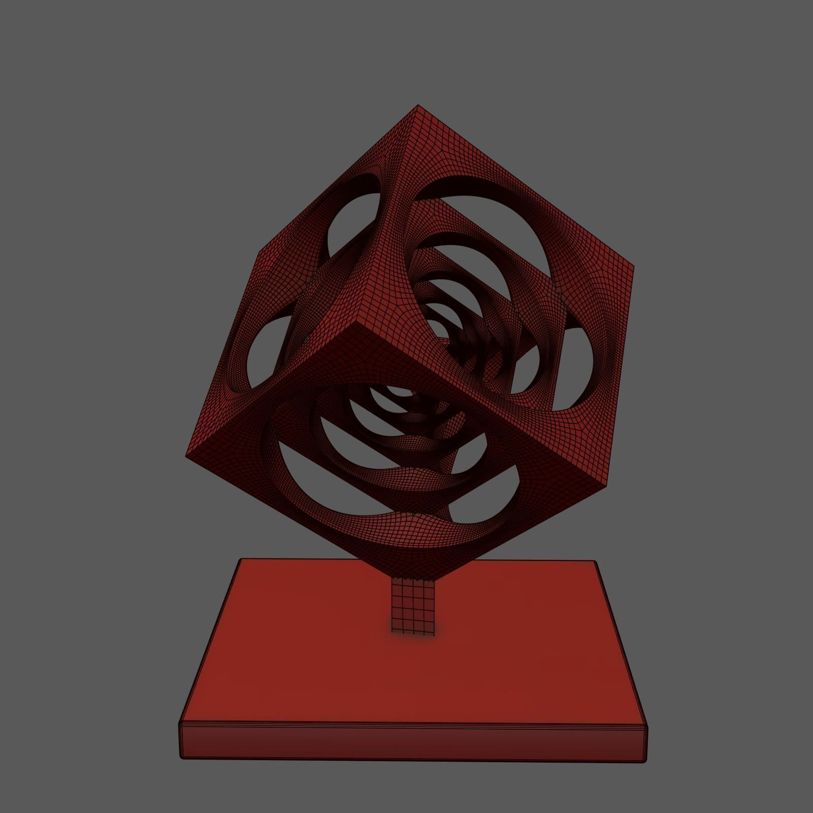 6 Platonic Sculptures 3D Model Collection_13