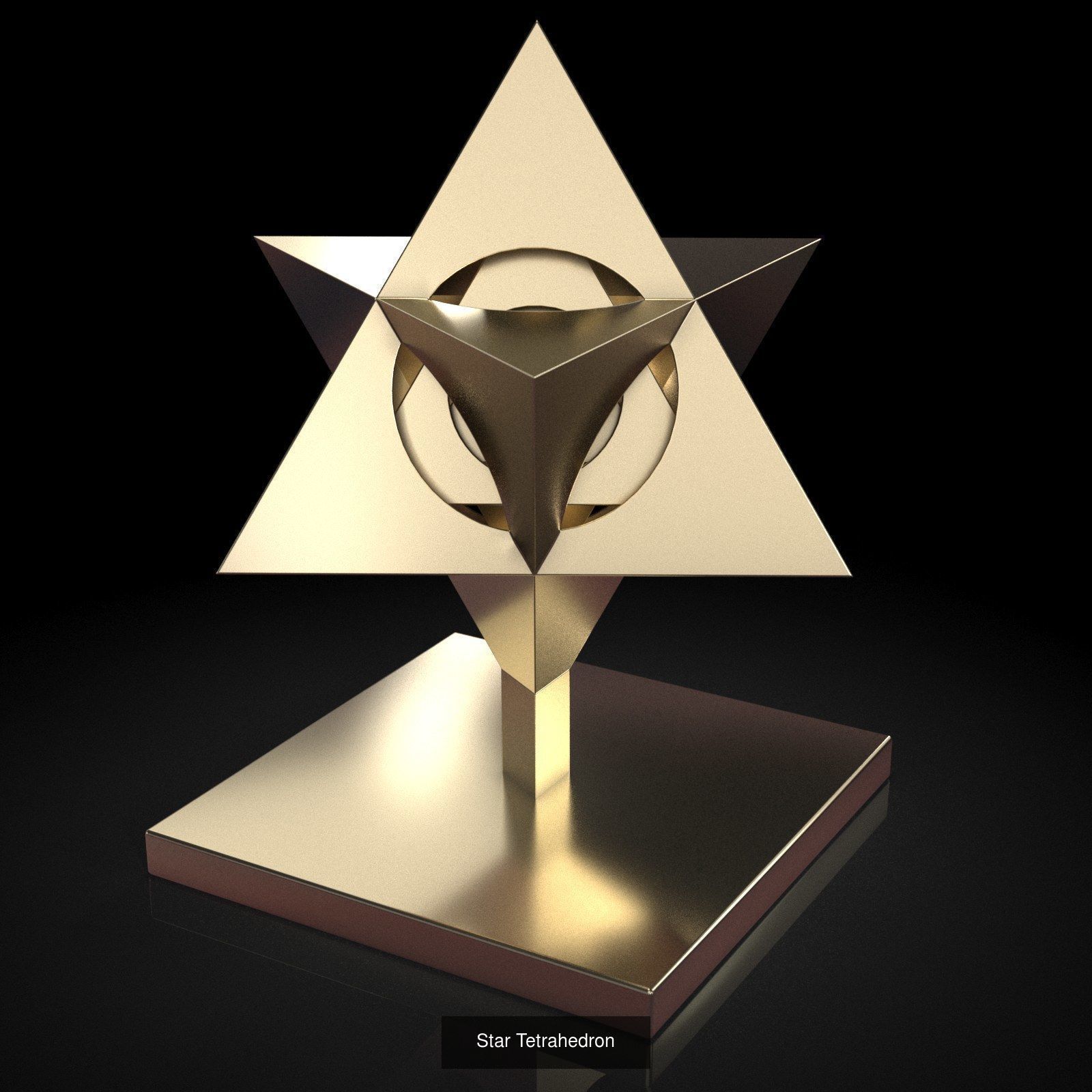 6 Platonic Sculptures 3D Model Collection_3