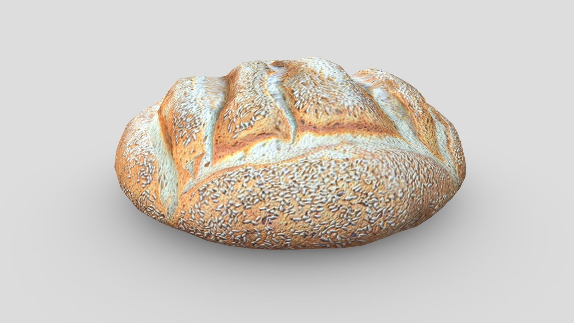 Rye Bread Low-poly 3D model_3