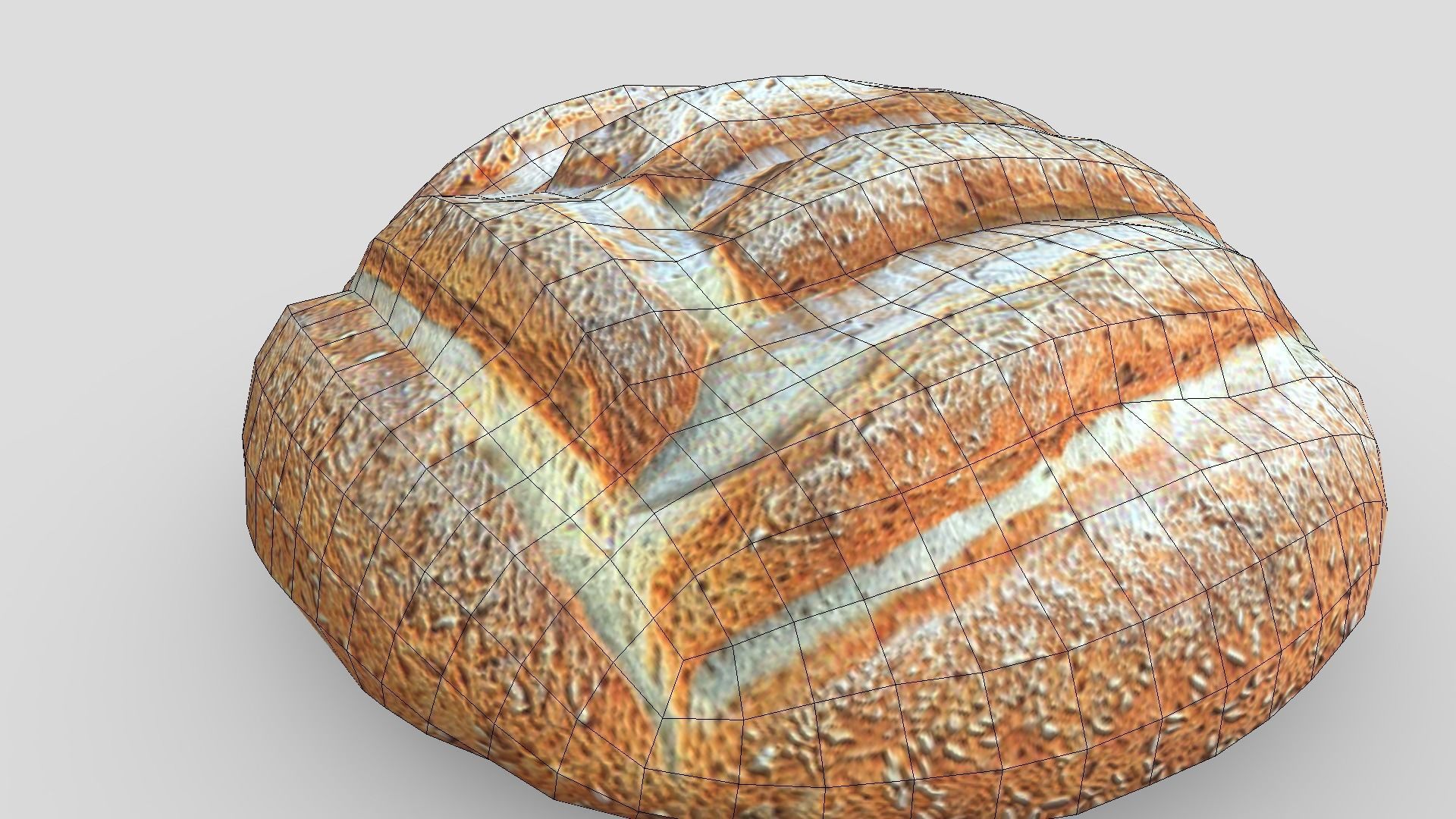 Rye Bread Low-poly 3D model_10