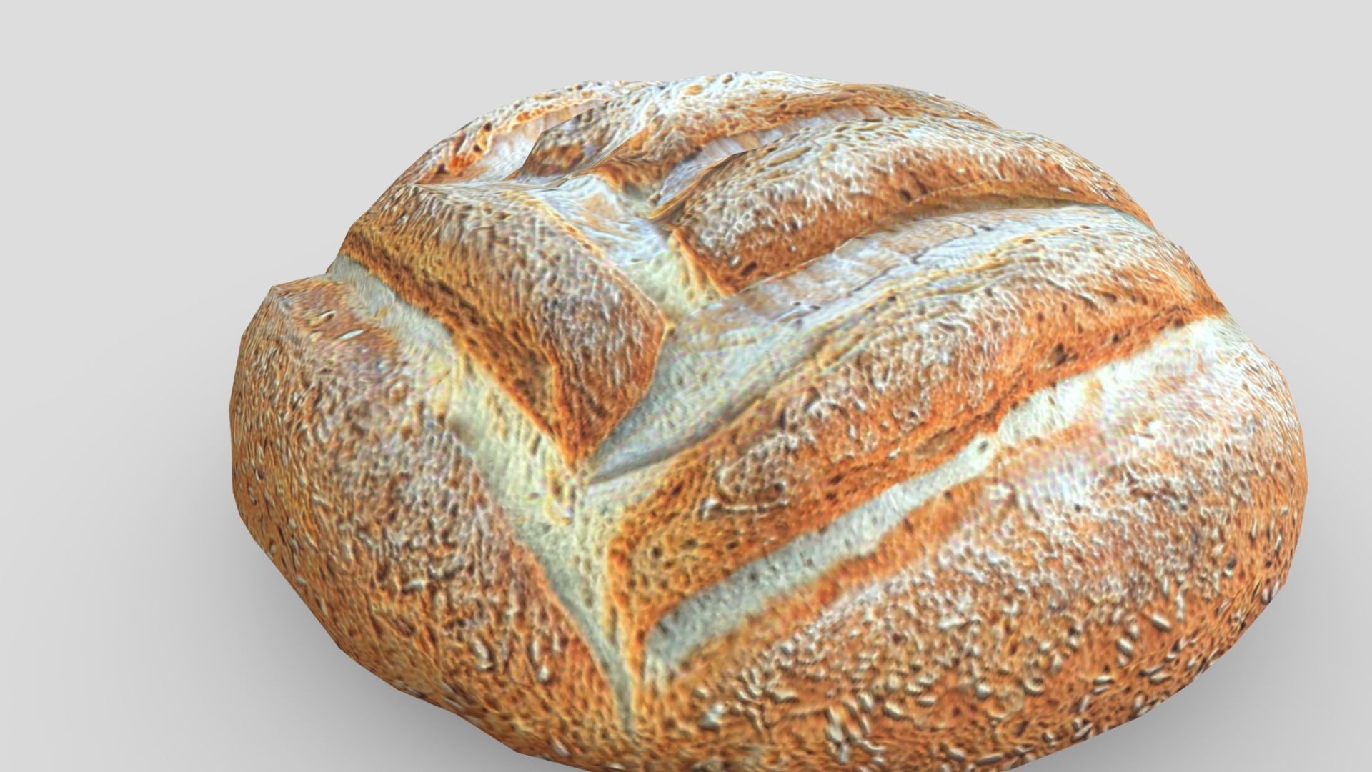 Rye Bread Low-poly 3D model_9