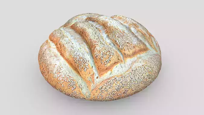 Rye Bread Low-poly 3D model