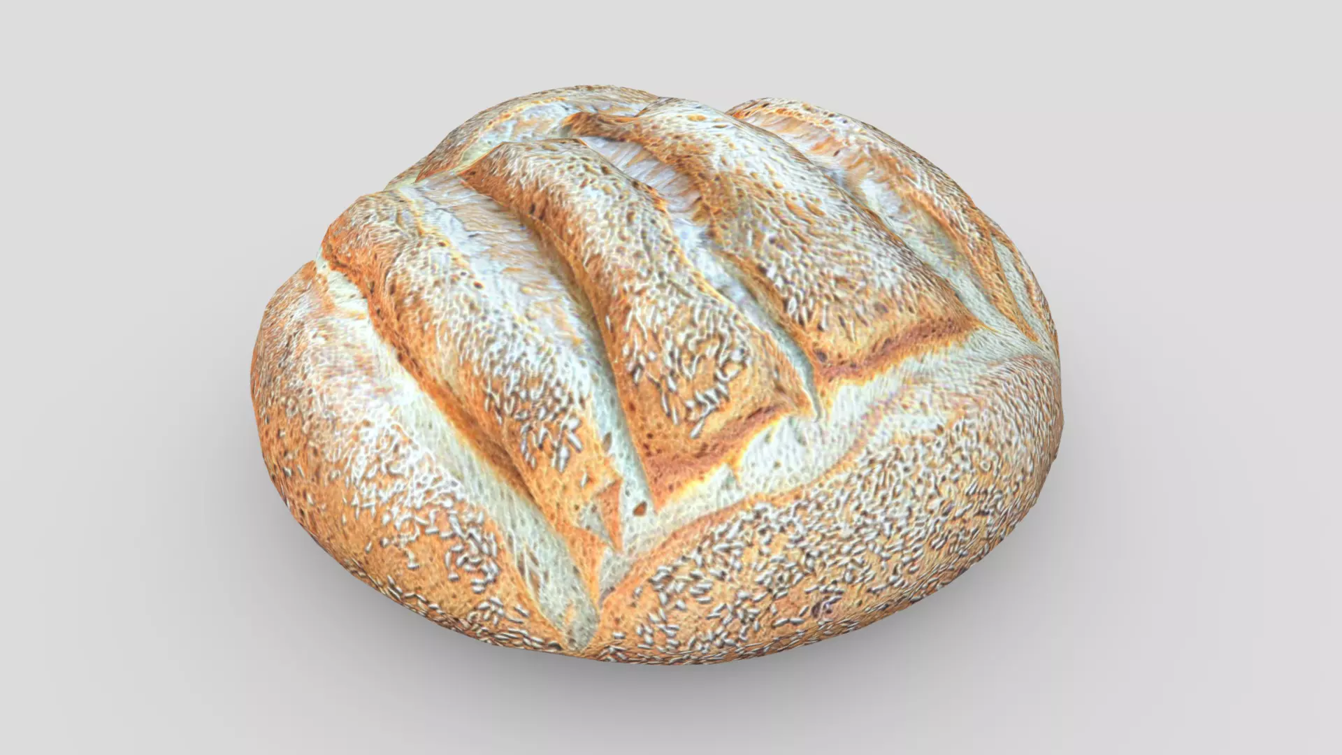 Rye Bread Low-poly 3D model_0
