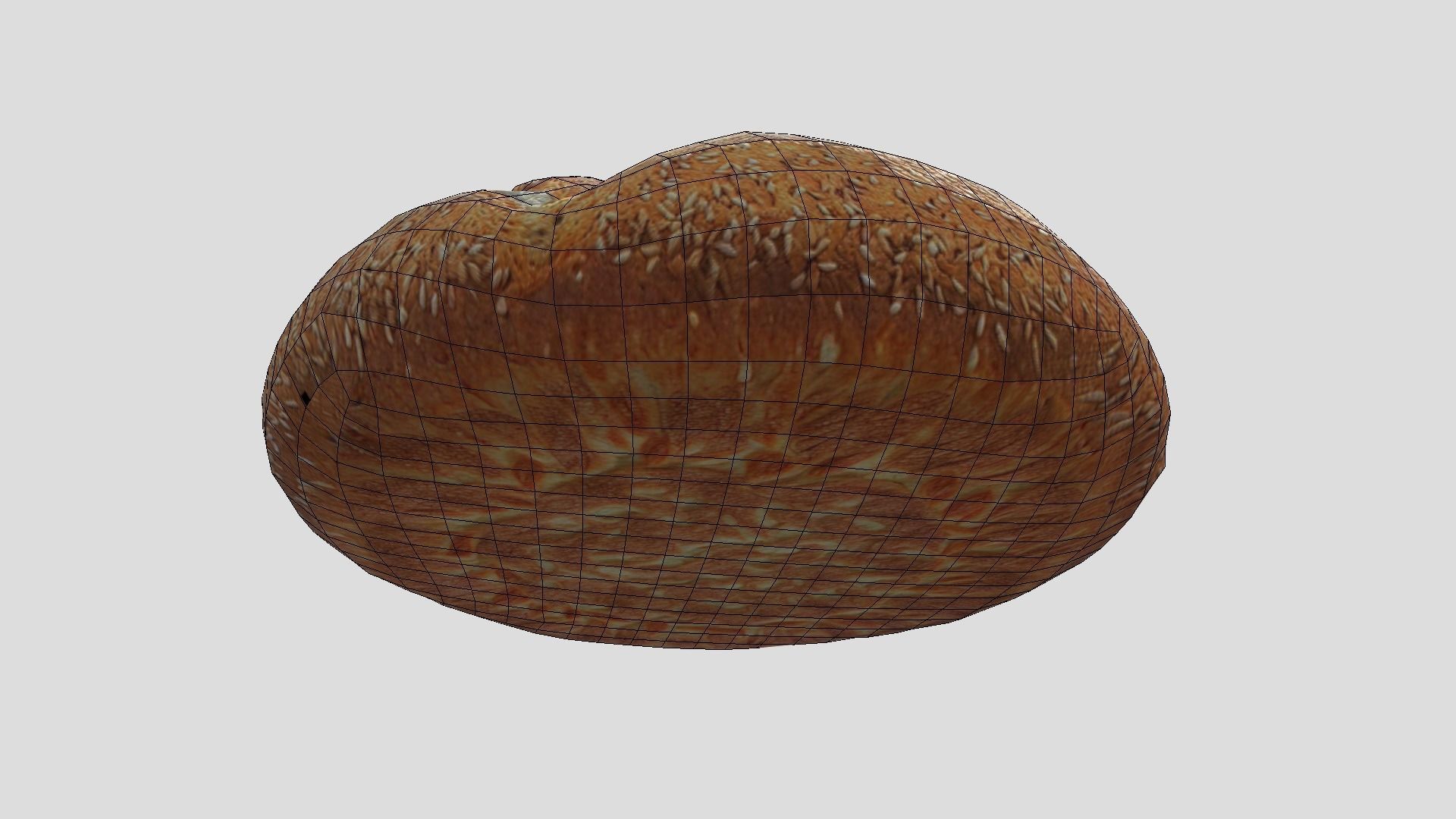 Rye Bread Low-poly 3D model_8