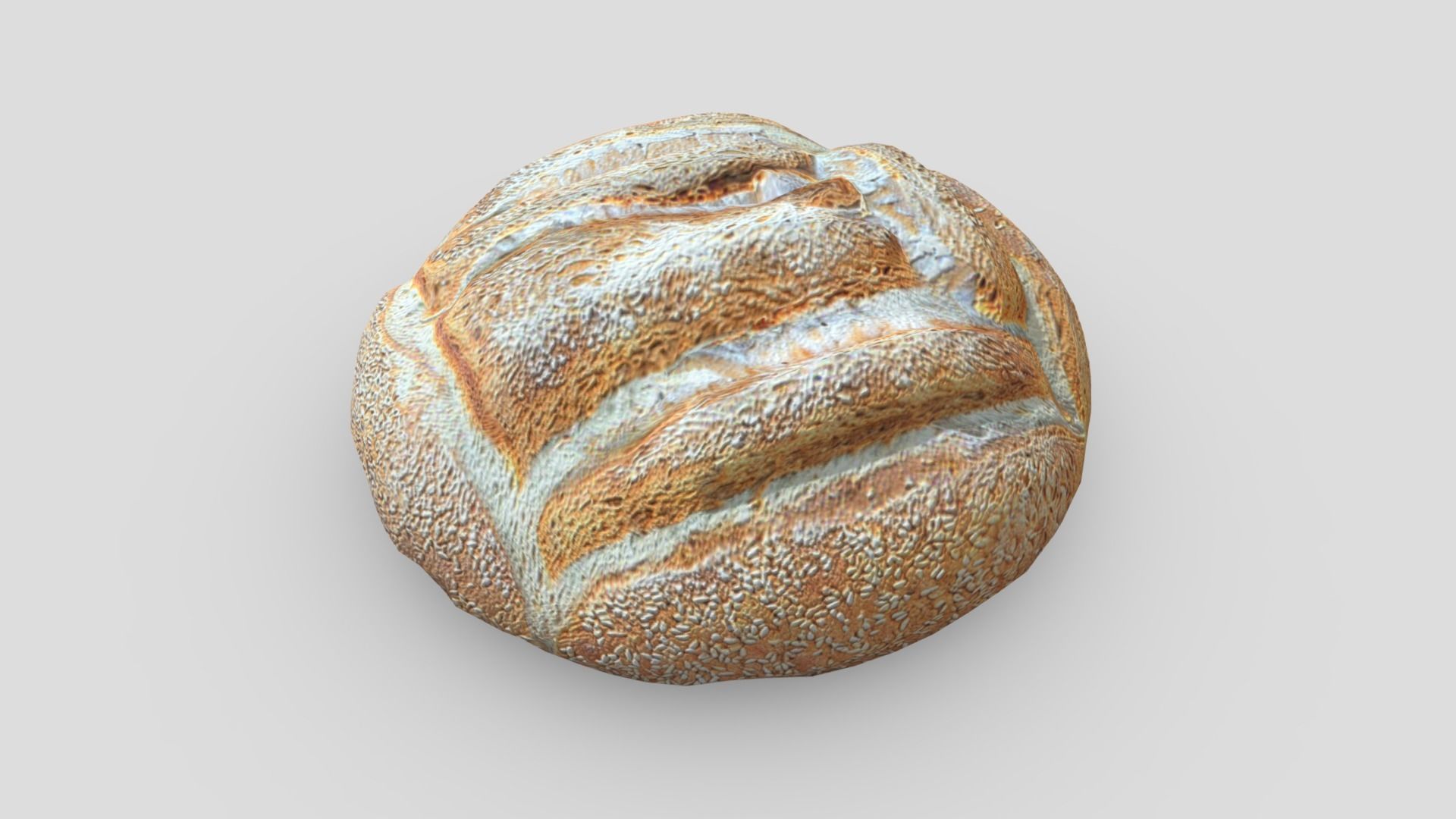 Rye Bread Low-poly 3D model_5
