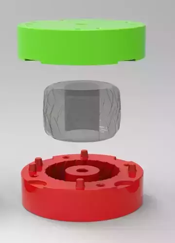 Mold for diecast Monster Jam tire 1 Scale 1 to 25