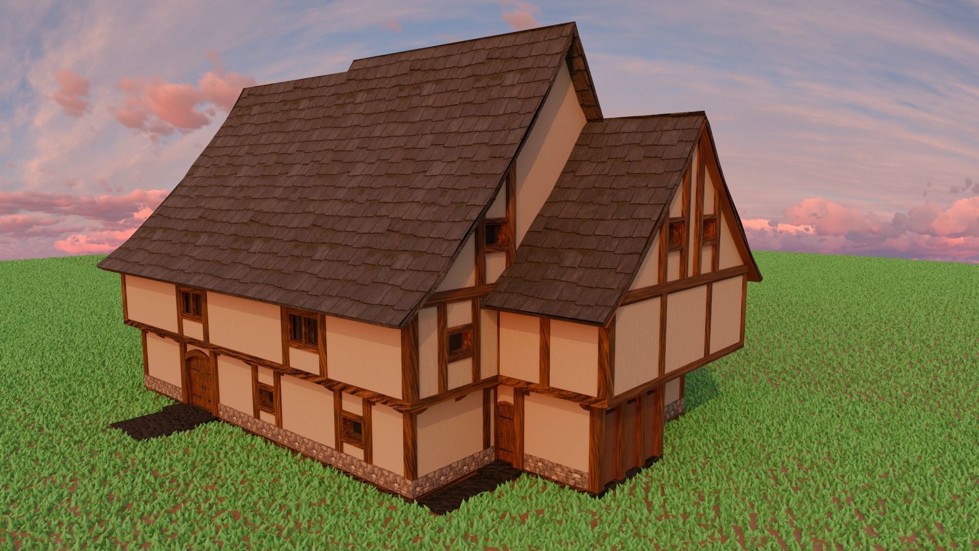 Medieval Tavern 3D model_1