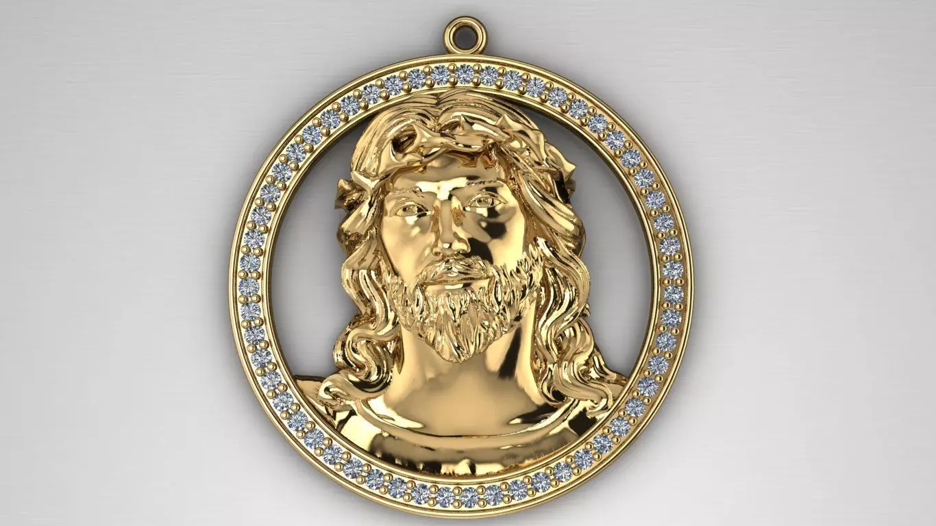 dije sagrado rostro  3D model_0