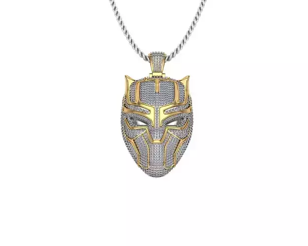 Panther Mask Diamond Pendants 3D print model