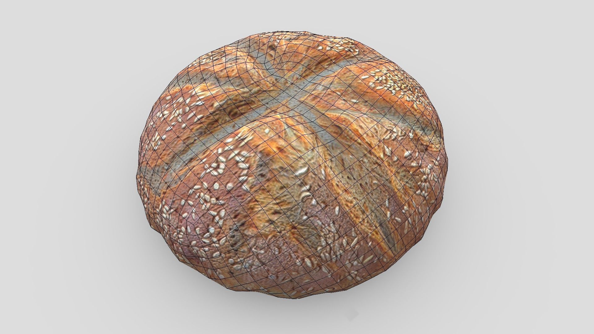 Rye Bread 2 Low-poly 3D model_5