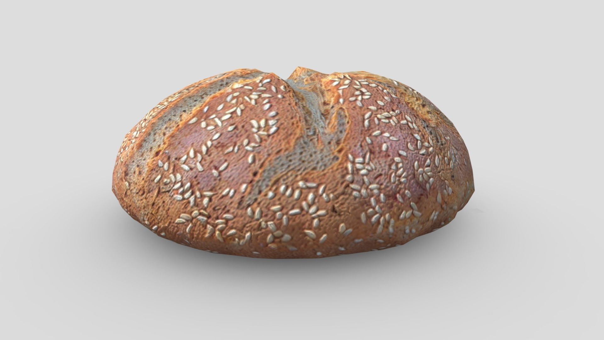 Rye Bread 2 Low-poly 3D model_3