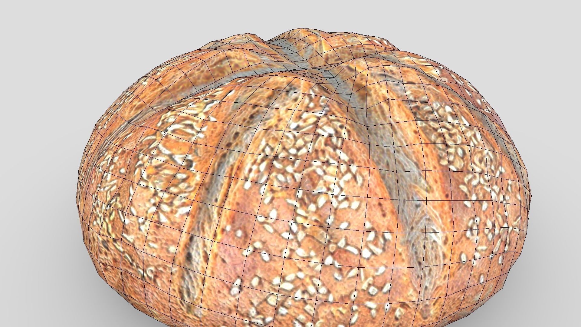 Rye Bread 2 Low-poly 3D model_9