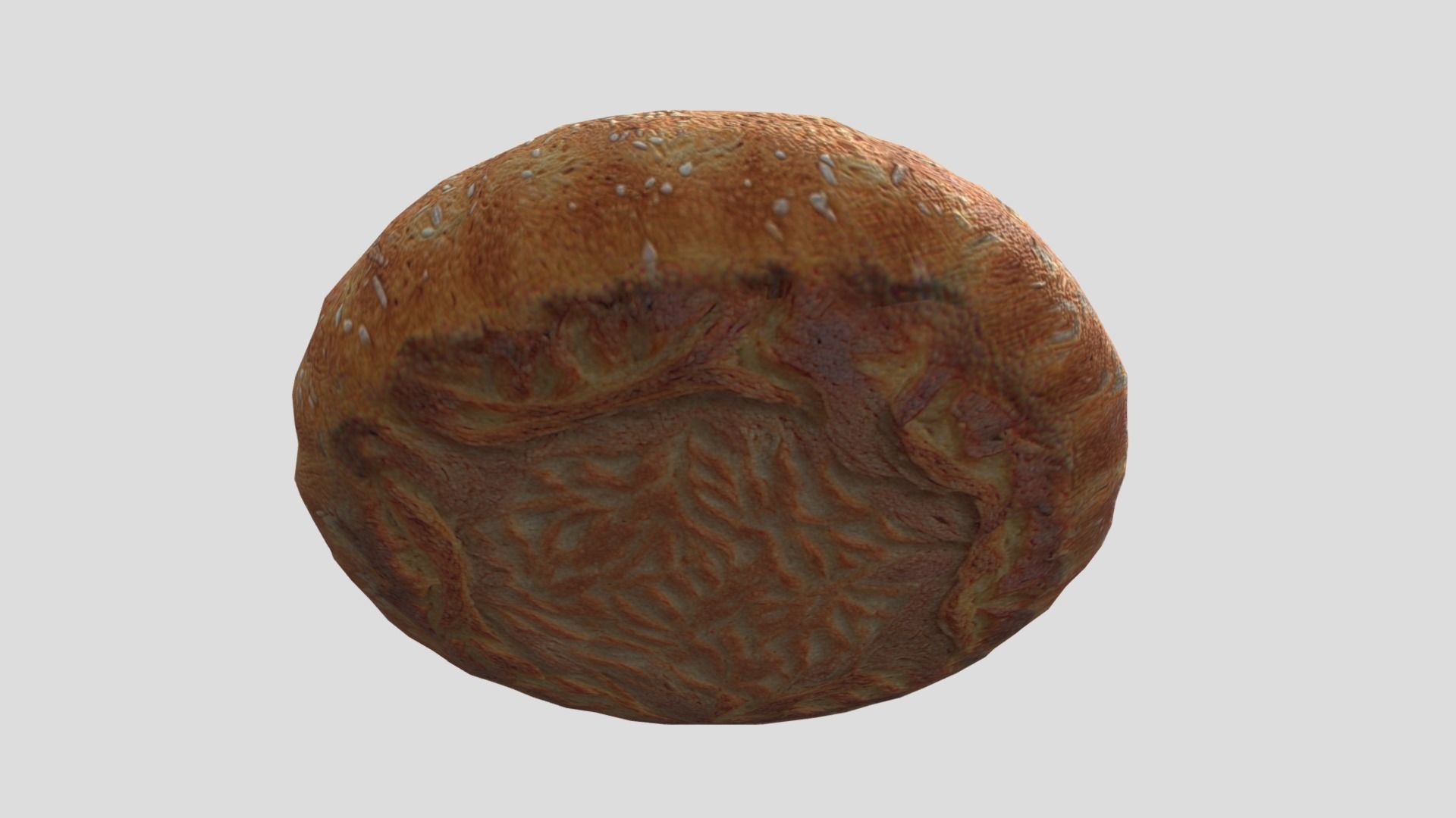 Rye Bread 2 Low-poly 3D model_6