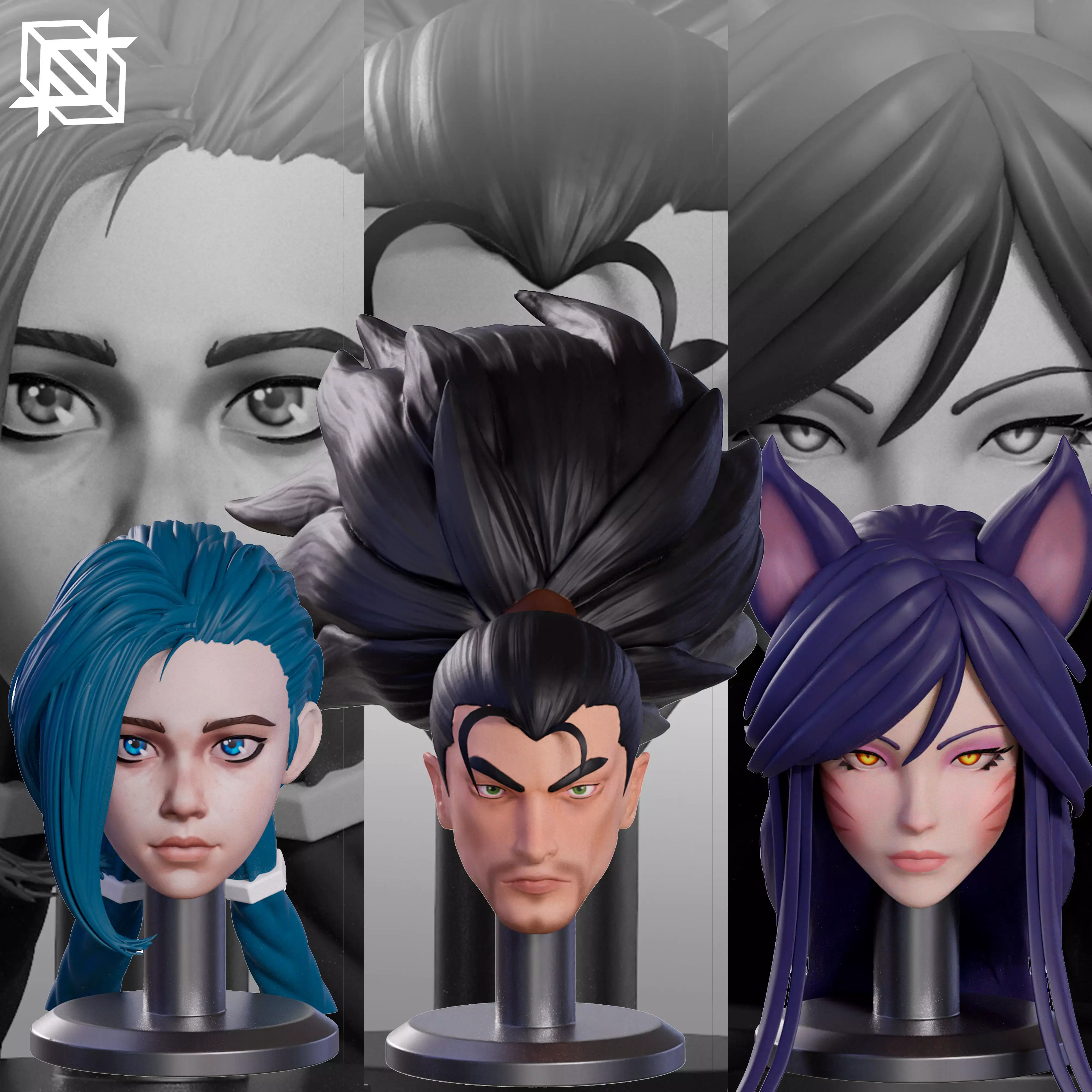 LEAGUE OF LEGENDS PACK - CUSTOM HEAD - 3D print model