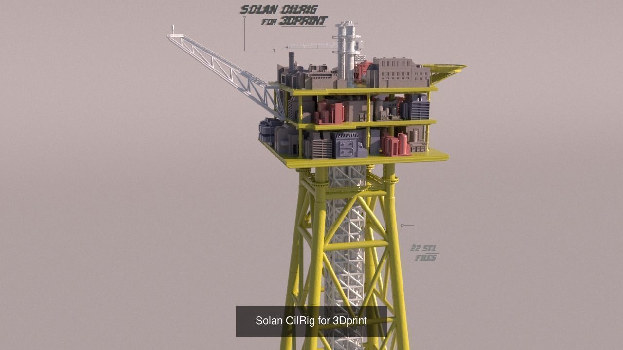 Four oil platforms for printing 3D Model Collection_4