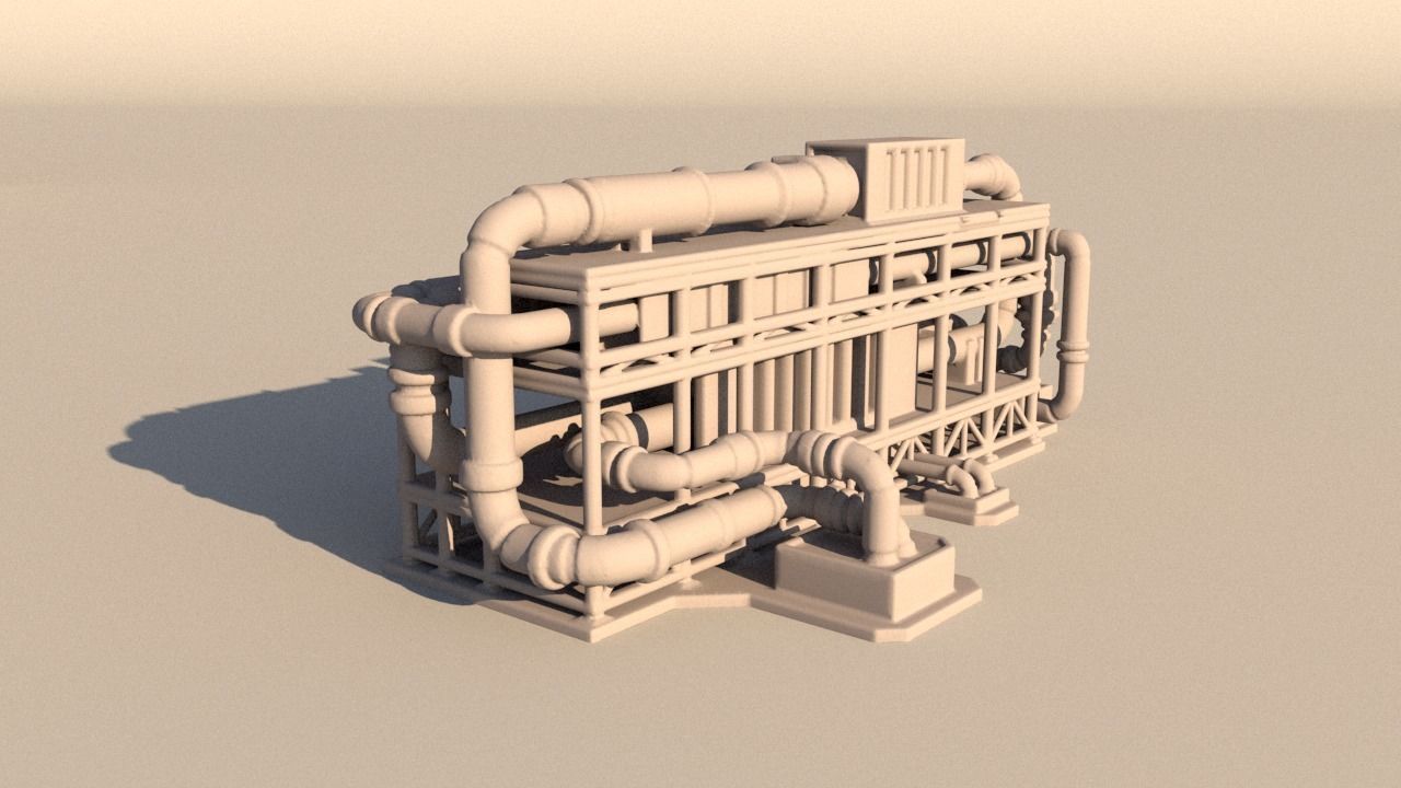 Four oil platforms for printing 3D Model Collection_23